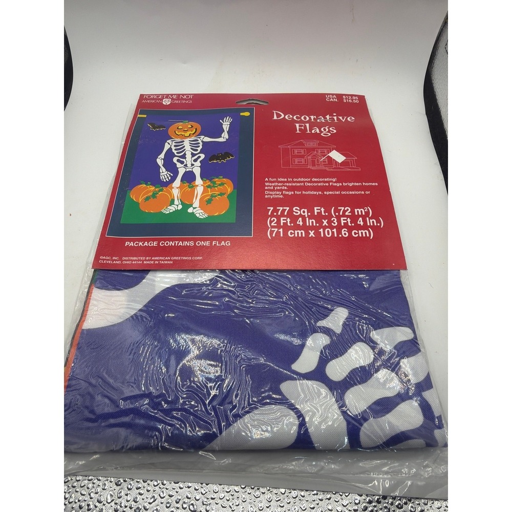 HALLOWEEN FLAG BY AMERICAN GREETINGS- APROX. 2x3 feet- NEW IN PACKAGE
